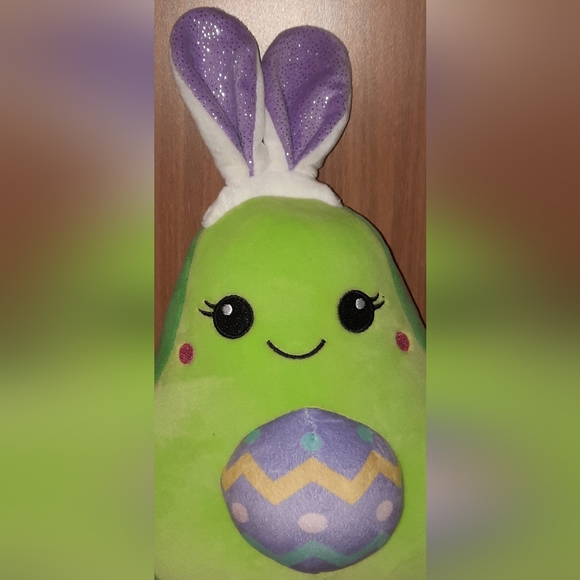 Linzy avocado with bunny ears plush - Picture 3 of 5